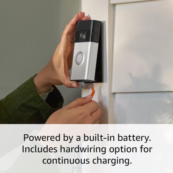 Ring Battery Doorbell, Head-to-Toe Video, Live View with Two-Way Talk, and Motion Detection & Alerts (2024 release), Satin Nickel - Image 6