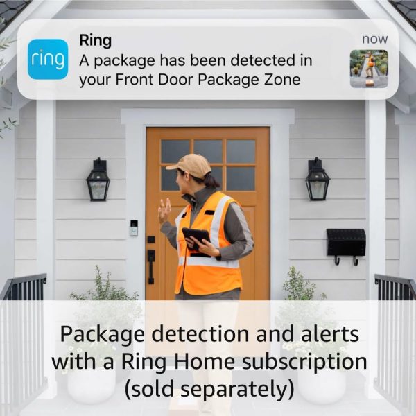Ring Battery Doorbell, Head-to-Toe Video, Live View with Two-Way Talk, and Motion Detection & Alerts (2024 release), Satin Nickel - Image 4